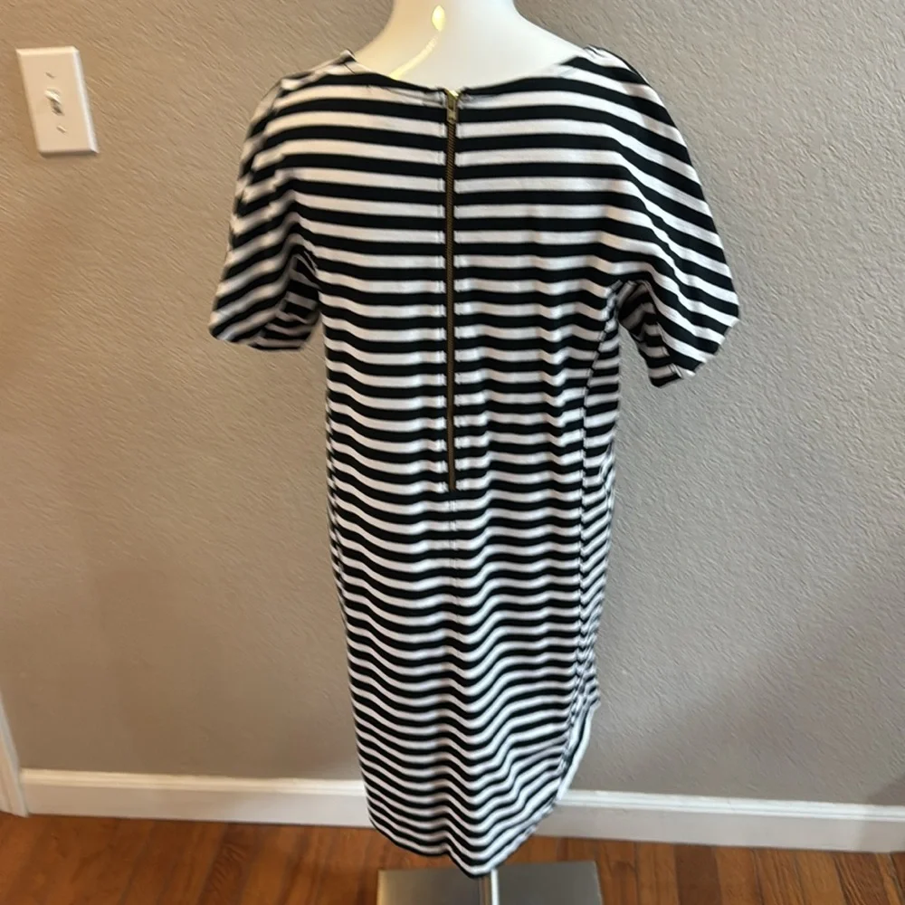 J.Crew Black and White‎ Striped Dress size medium